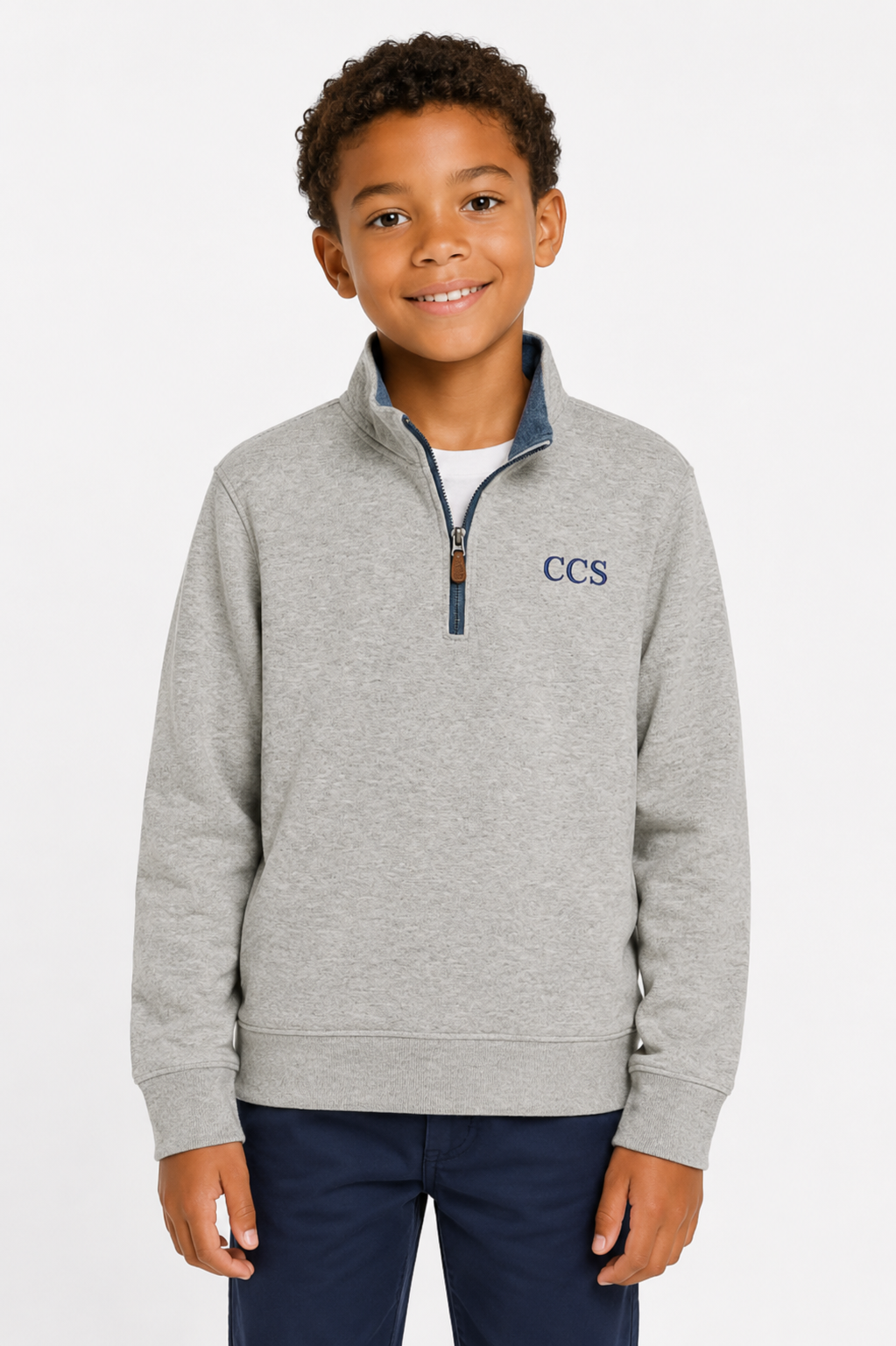 1/4 Zip with Embroidered Logo